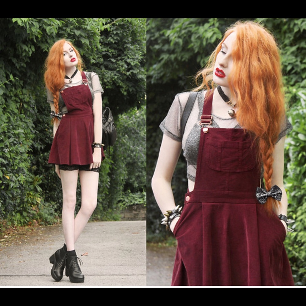 Top shop overall corduroy dress.